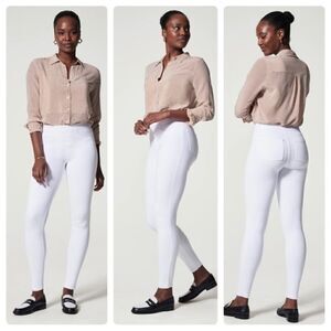Spanx White Stretch Jeans Jean-ish Ankle Skinny Legging 20018 Size Small